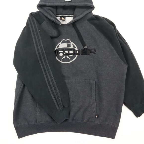 Vintage Y2K Low Rider Hoodie Sweatshirt Big Log Thick Heavyweight Gray size XL - Picture 2 of 9